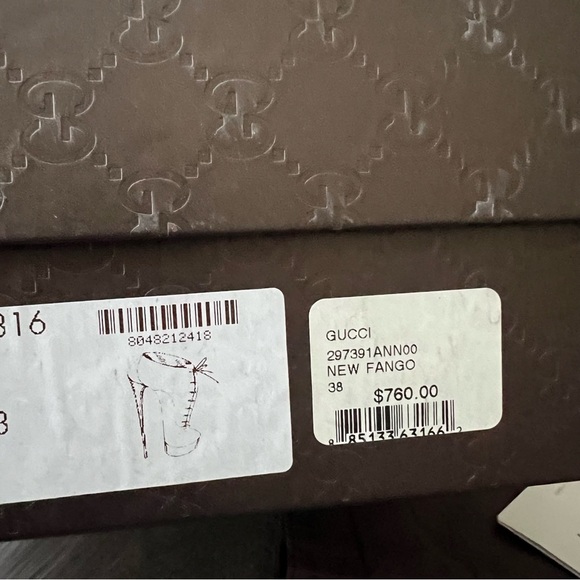 Gucci AUTHENTIC Fango Saddle Soft Tamponato NEW lLace-up Ankle Booties - Picture 11 of 14